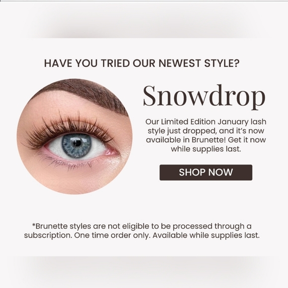 Flutterhabit Snowdrop Eyelashes Eyelash Extensions - BNIB Brown Brunette - Picture 2 of 4